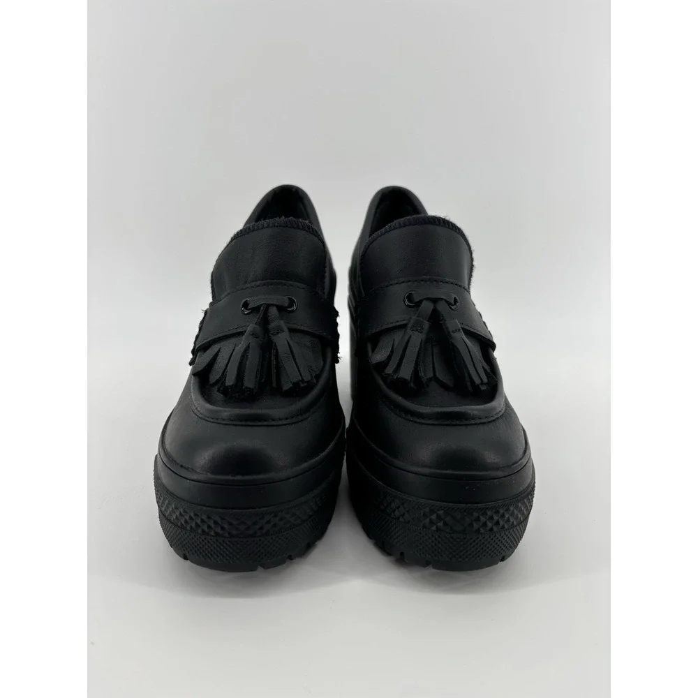 New Converse Chuck 70 De Luxe Healed Loafer Black Women's Sz 8 Preppy Goth $160